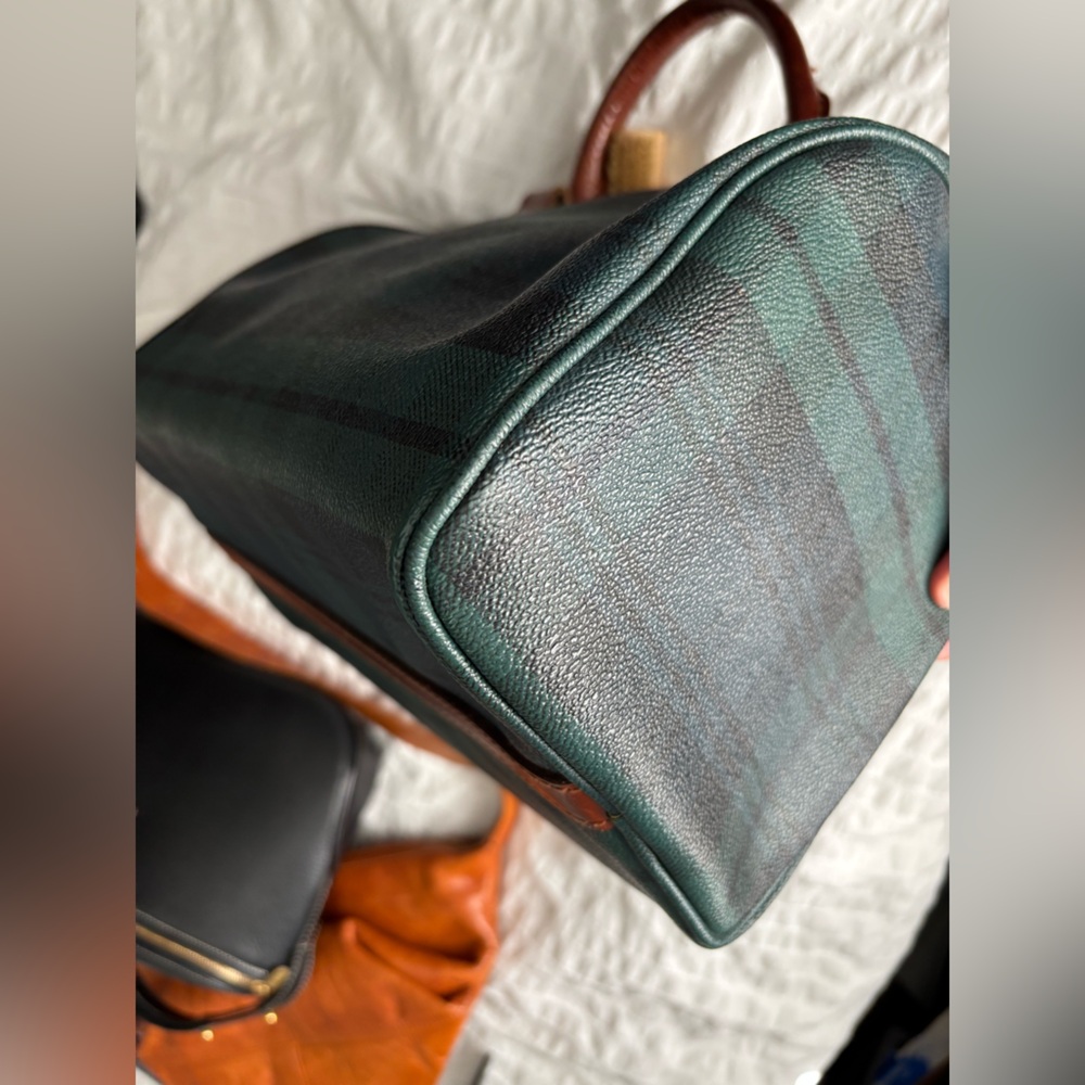 Vintage Polo Ralph Lauren Plaid Boston Satchel Handbag - Picture 10 of 15